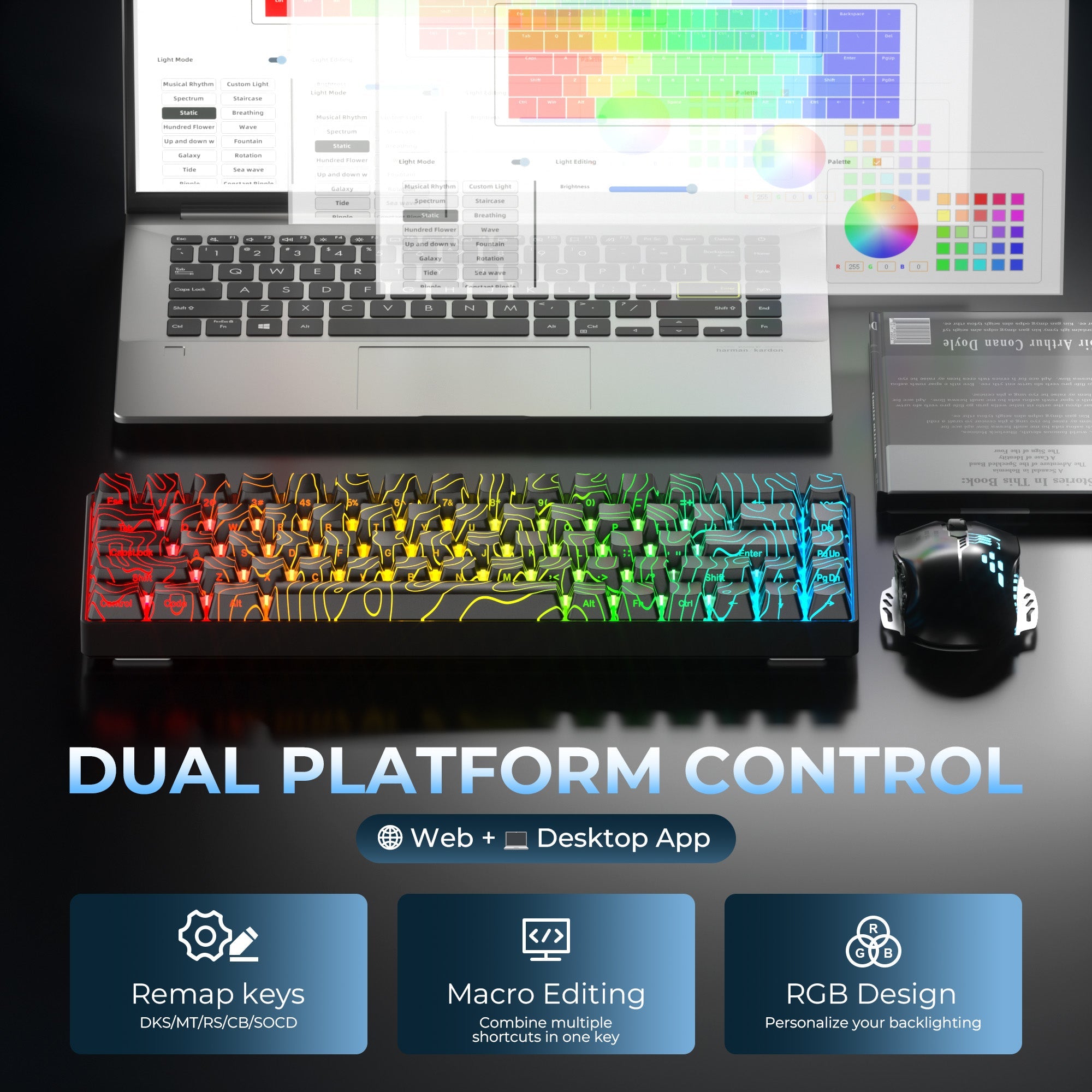 XVX HE68 68% Rapid Trigger Hall Effect Wired Magnetic Gaming Keyboard