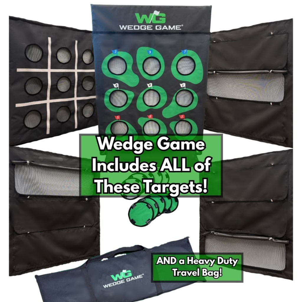 Wedge Game: A 6 in 1 Chipping & Pitching System with Auto Ball Return. Designed by Golfers, used by Pros.